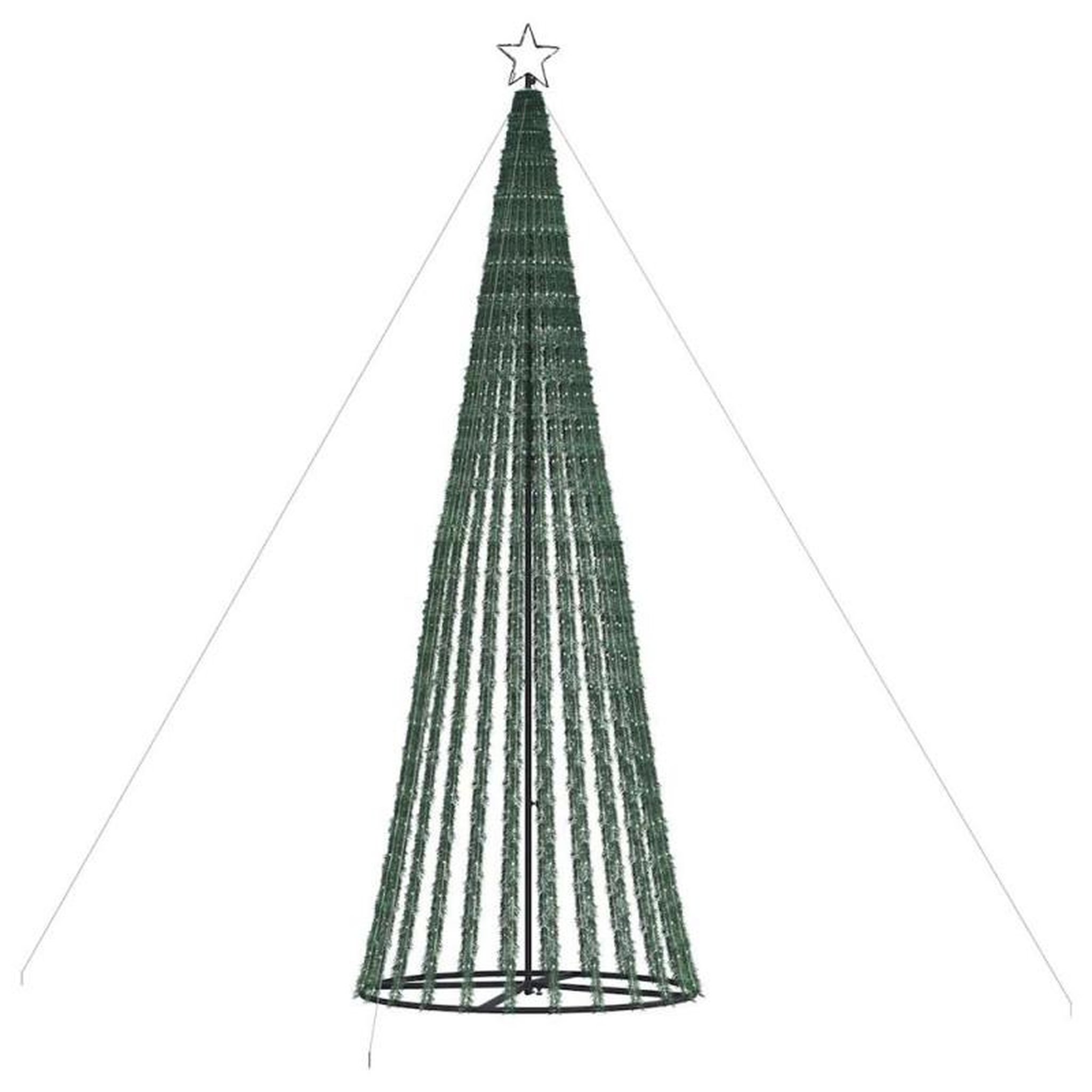 Voir la diapositive 4 : VIDAXL Arbre de Noël lumineux conique 1028 LED blanc froid 403 cm