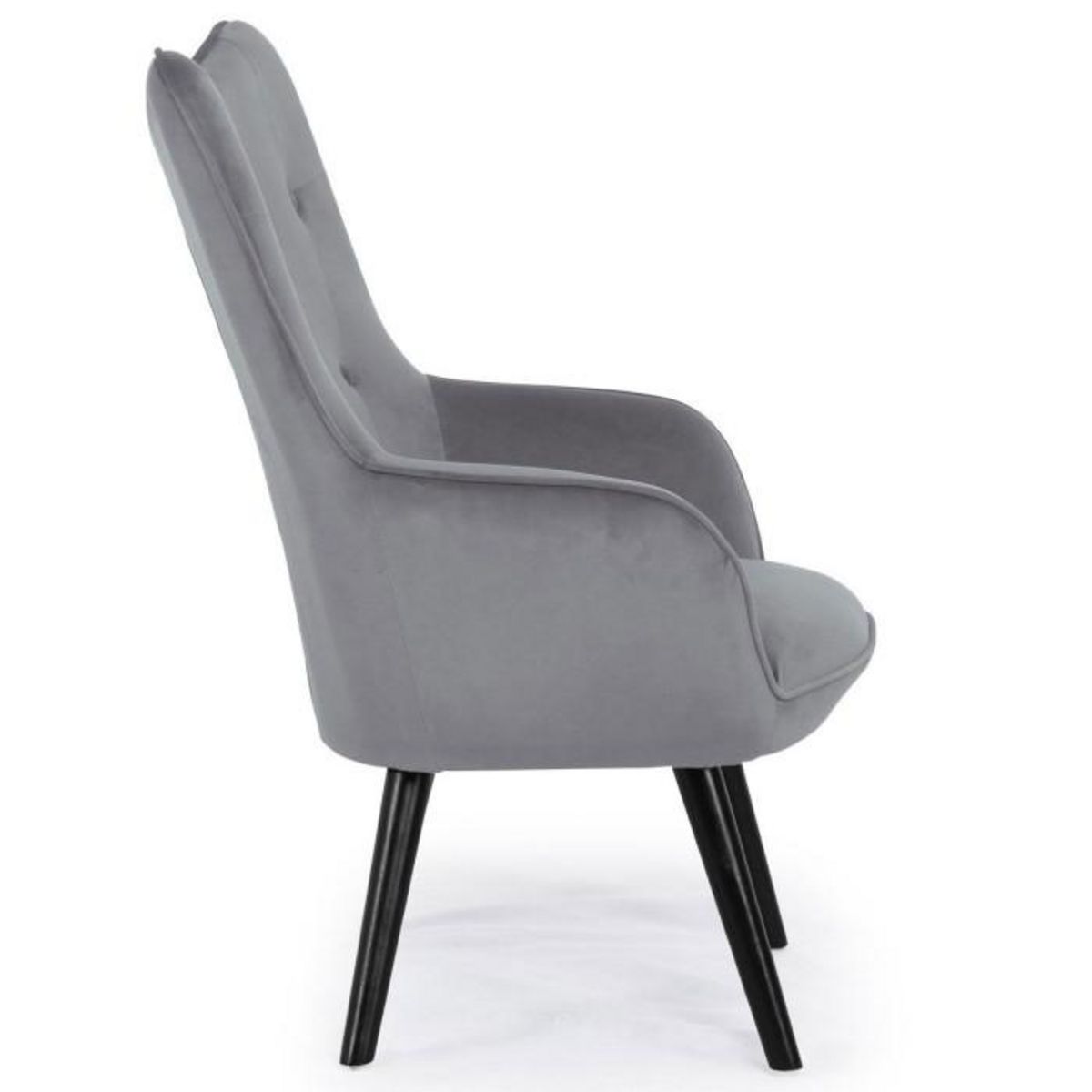 Paris Prix Fauteuil Design en Velours  Artic  100cm Gris