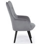 Voir la diapositive 3 : Paris Prix Fauteuil Design en Velours  Artic  100cm Gris