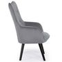 Voir la diapositive 3 : Paris Prix Fauteuil Design en Velours  Artic  100cm Gris