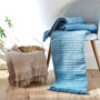 Voir la diapositive 1 : ACTUEL Plaid, couvre-lit, jeté de canapé uni en coton effet nid d'abeille 380 g/m²