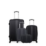 HERO HERO - LOT DE 4 - Valises grand format, cabine, cabine XXS et vanity LIPARI. Coloris disponibles : Bleu, Gris, Rose, Beige, Noir
