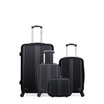 HERO HERO - LOT DE 4 - Valises grand format, cabine, cabine XXS et vanity LIPARI. Coloris disponibles : Noir, Gris, Rose, Bleu, Beige
