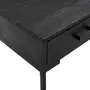 VIDAXL Table basse Noir 90x50x35 cm Bois de pin massif