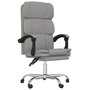 Voir la diapositive 2 : VIDAXL Fauteuil inclinable de bureau Gris clair Tissu