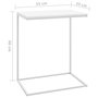 Voir la diapositive 6 : VIDAXL Table d'appoint Blanc 55x35x66 cm Bois d'ingenierie