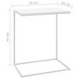 Voir la diapositive 6 : VIDAXL Table d'appoint Blanc 55x35x66 cm Bois d'ingenierie