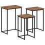 Voir la diapositive 1 : VIDAXL Tables basses gigognes 3 pcs bois massif de teck