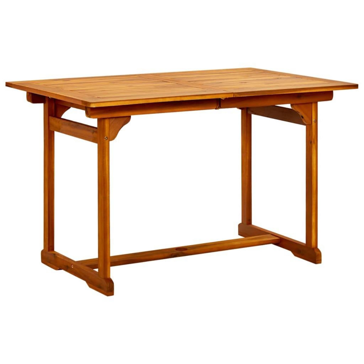 VIDAXL Table a dîner de jardin (120-170)x80x75 cm Bois d'acacia massif