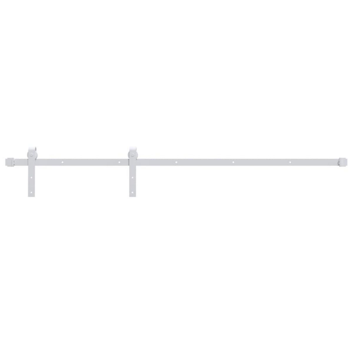 VIDAXL Kit de quincaillerie de porte coulissante 200 cm Acier Blanc