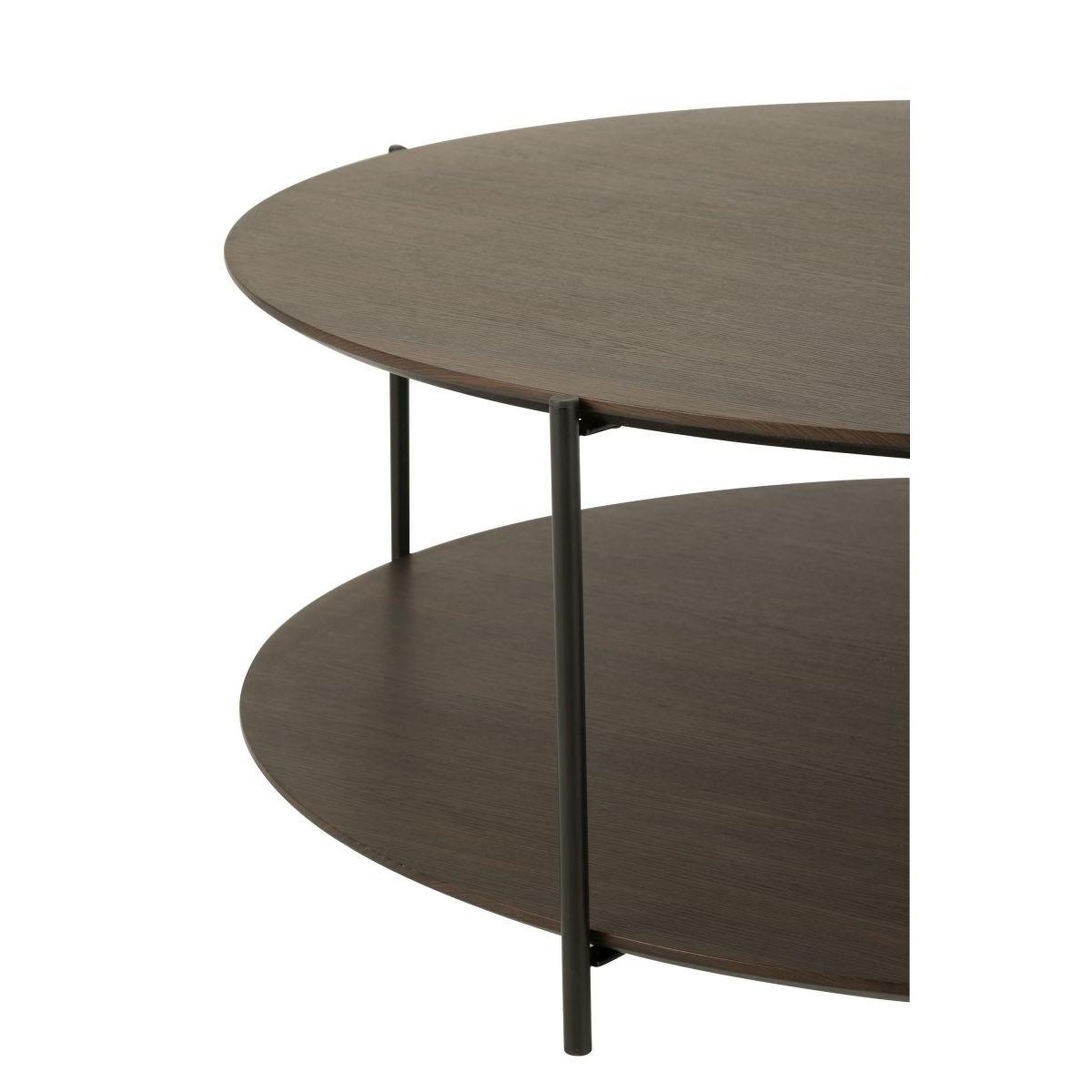 Voir la diapositive 4 : J-LINE Table basse design  rodolfo  113cm marron foncé