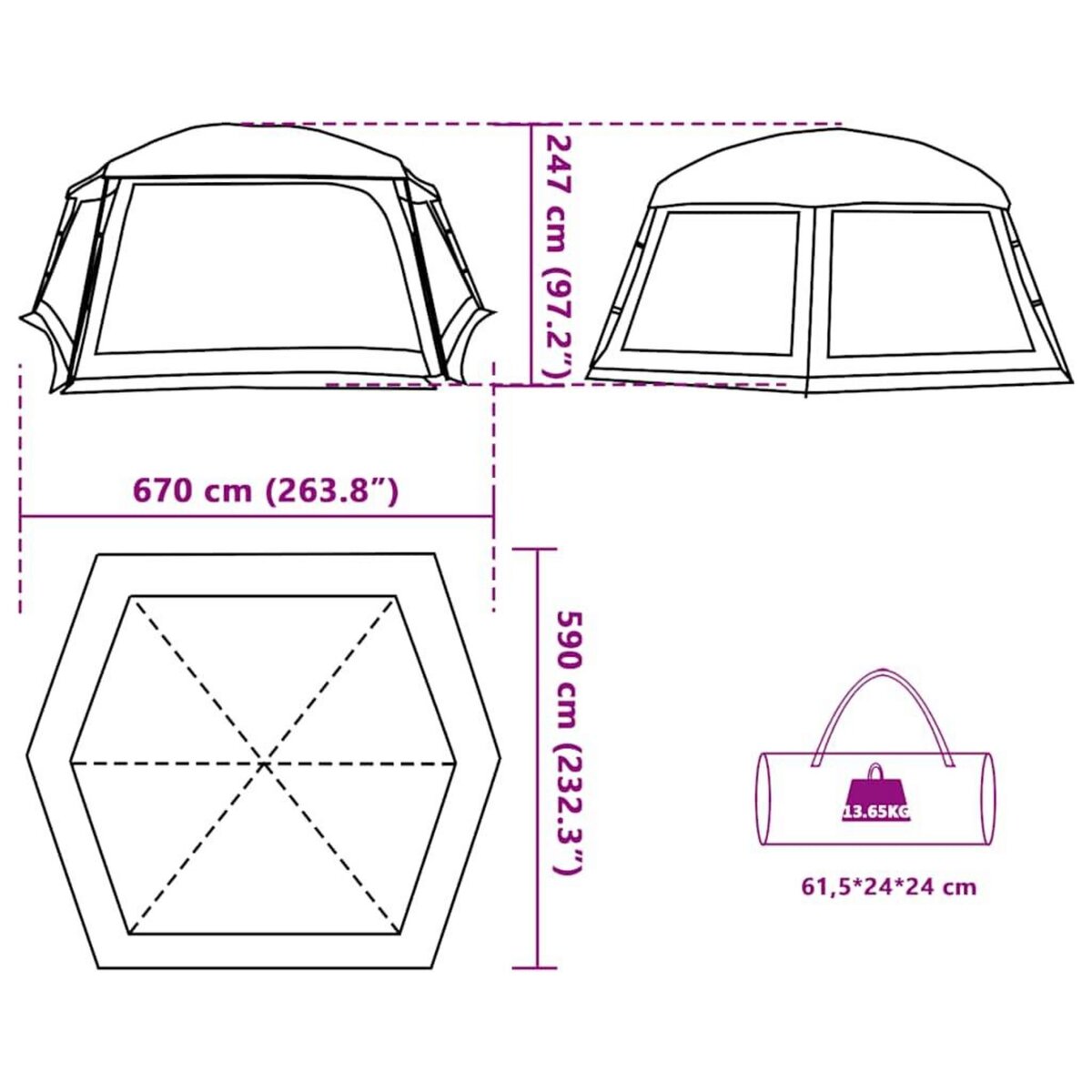 VIDAXL Tente de piscine moustiquaire amovible parois maille bleu azur