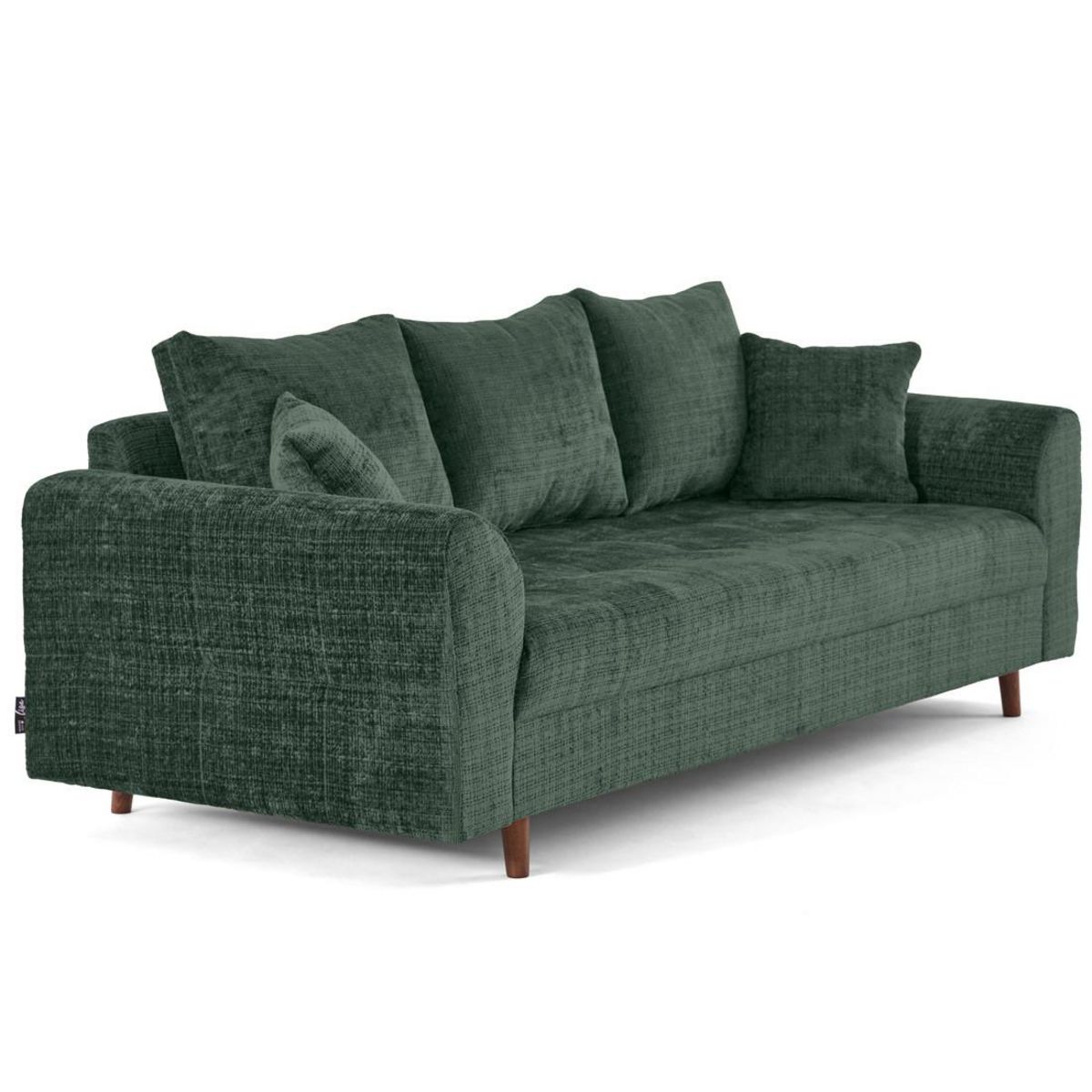 LISA DESIGN Rune - canapé droit 3 places en velours texturé