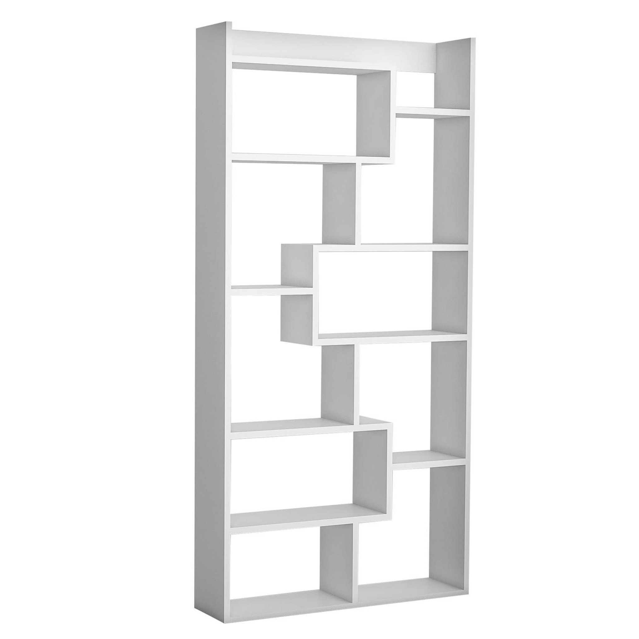 Voir la diapositive 4 : Habitat et Jardin Bibliothèque en bois  Kuttap  - 90 x 22 x 182 cm - Blanc