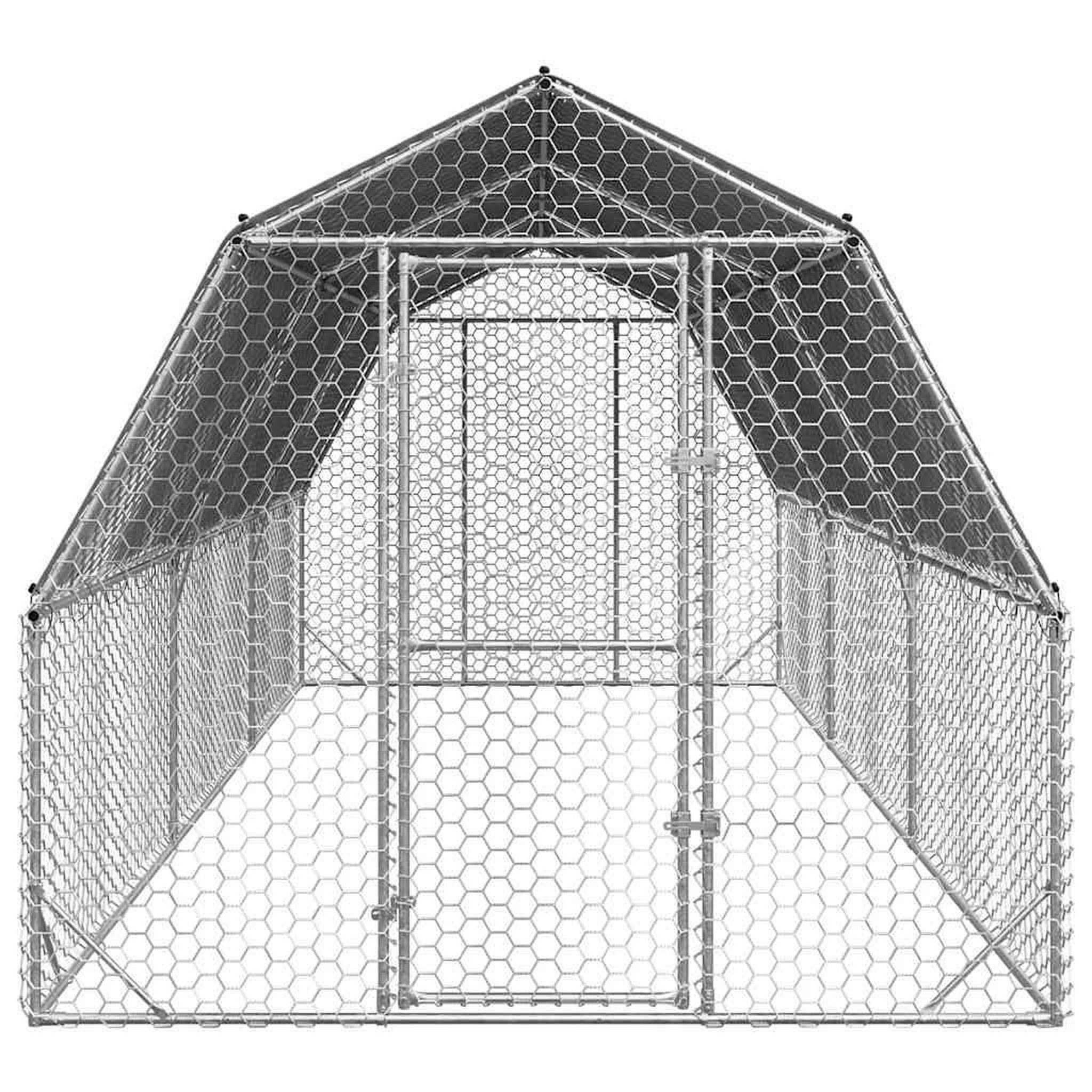Voir la diapositive 3 : VIDAXL Poulailler avec toit 2,5x6x2,25 m acier galvanise