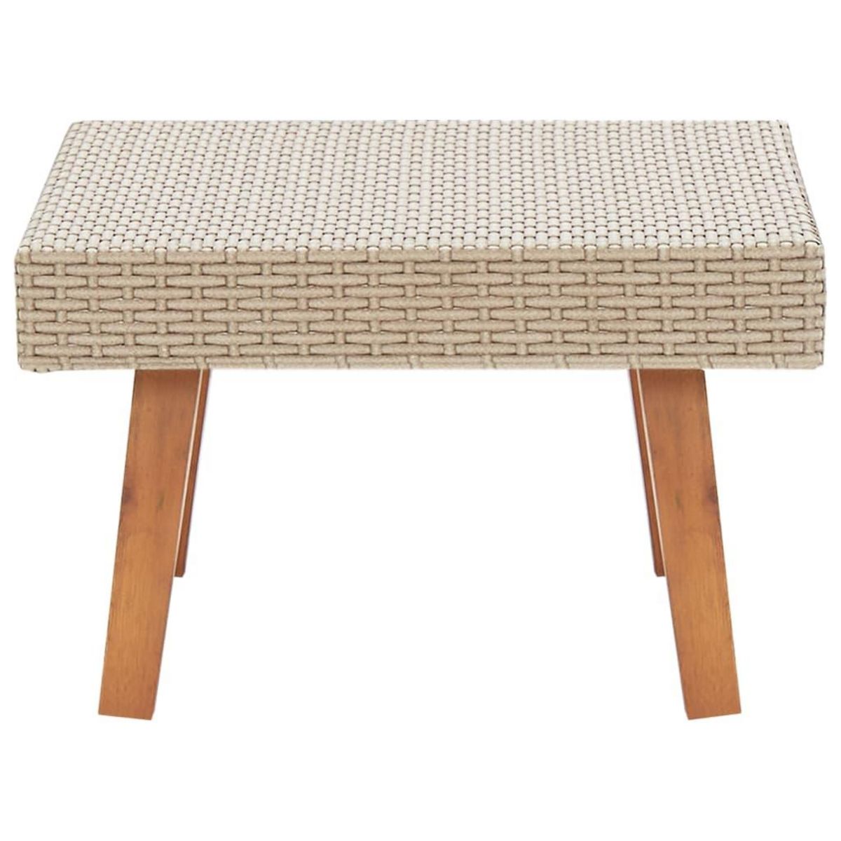 VIDAXL Table basse de jardin Resine tressee Beige