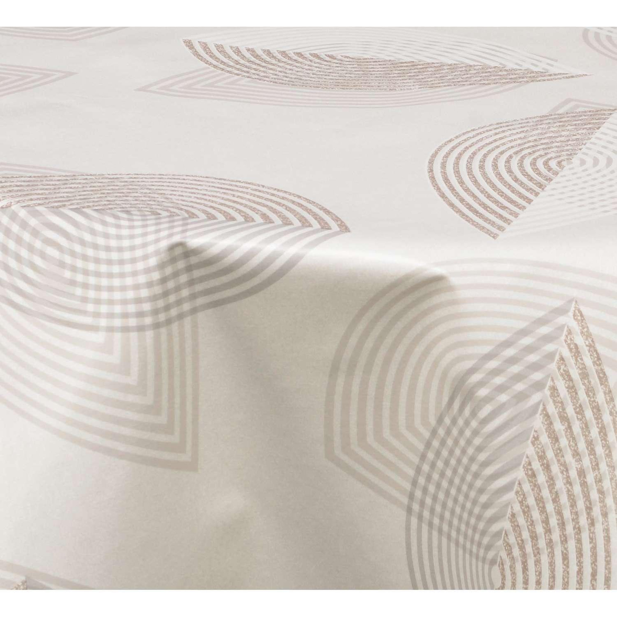 Voir la diapositive 3 : HABITABLE Nappe en toile cirée ronde baleo - diam. 135 cm - ecru