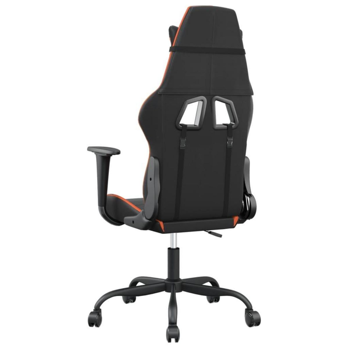 VIDAXL Chaise de jeu de massage Noir et orange Similicuir