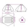Voir la diapositive 6 : VIDAXL Tente de camping a dome 2 personnes tissu occultant impermeable