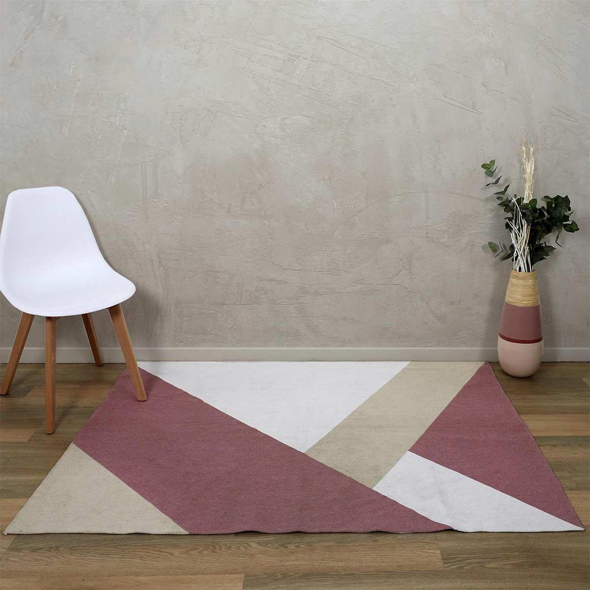 Voir la diapositive 4 : The Home Deco Factory Tapis de salon  géométrique  120x170cm nude