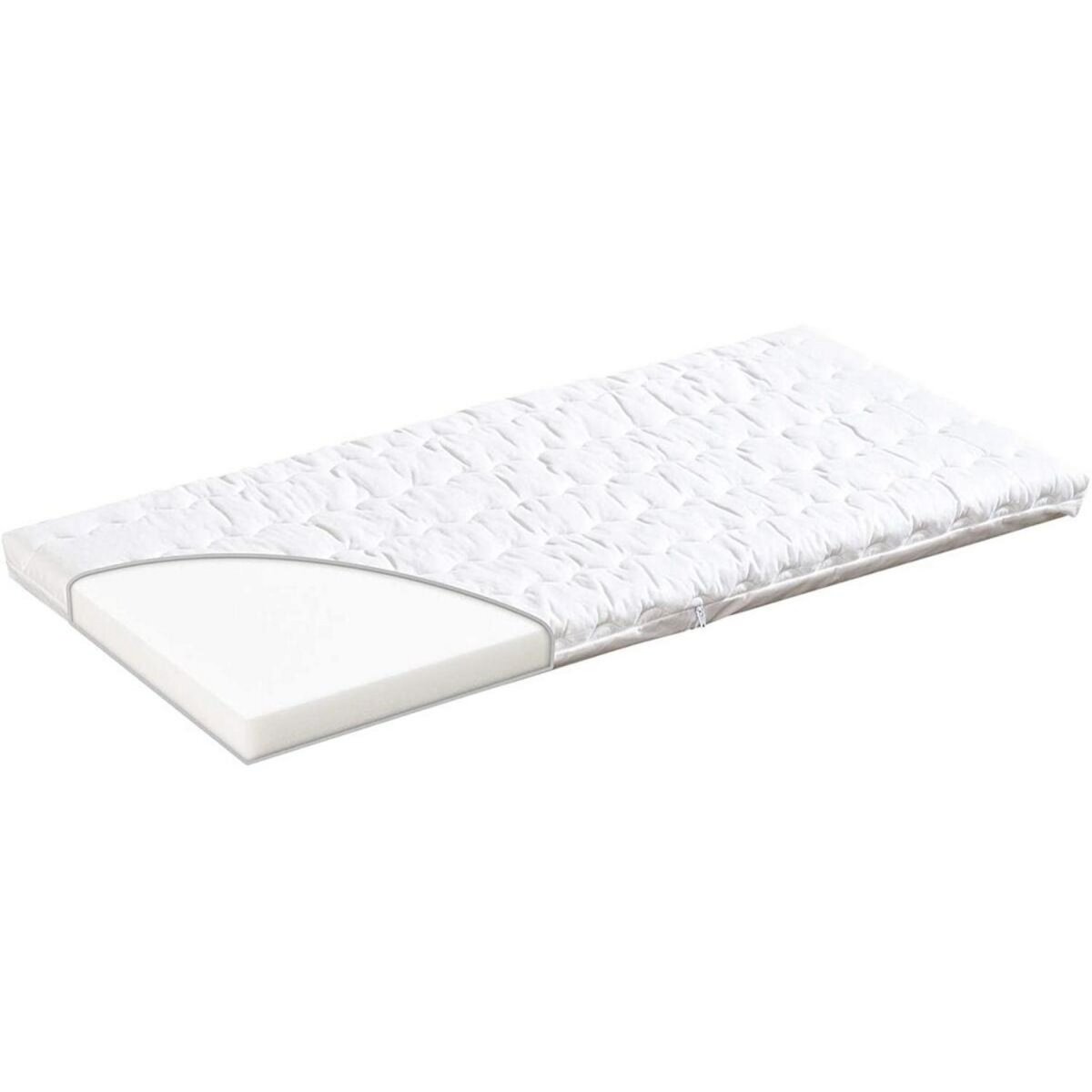 TISSI Lit blanc avec matelas 90x40