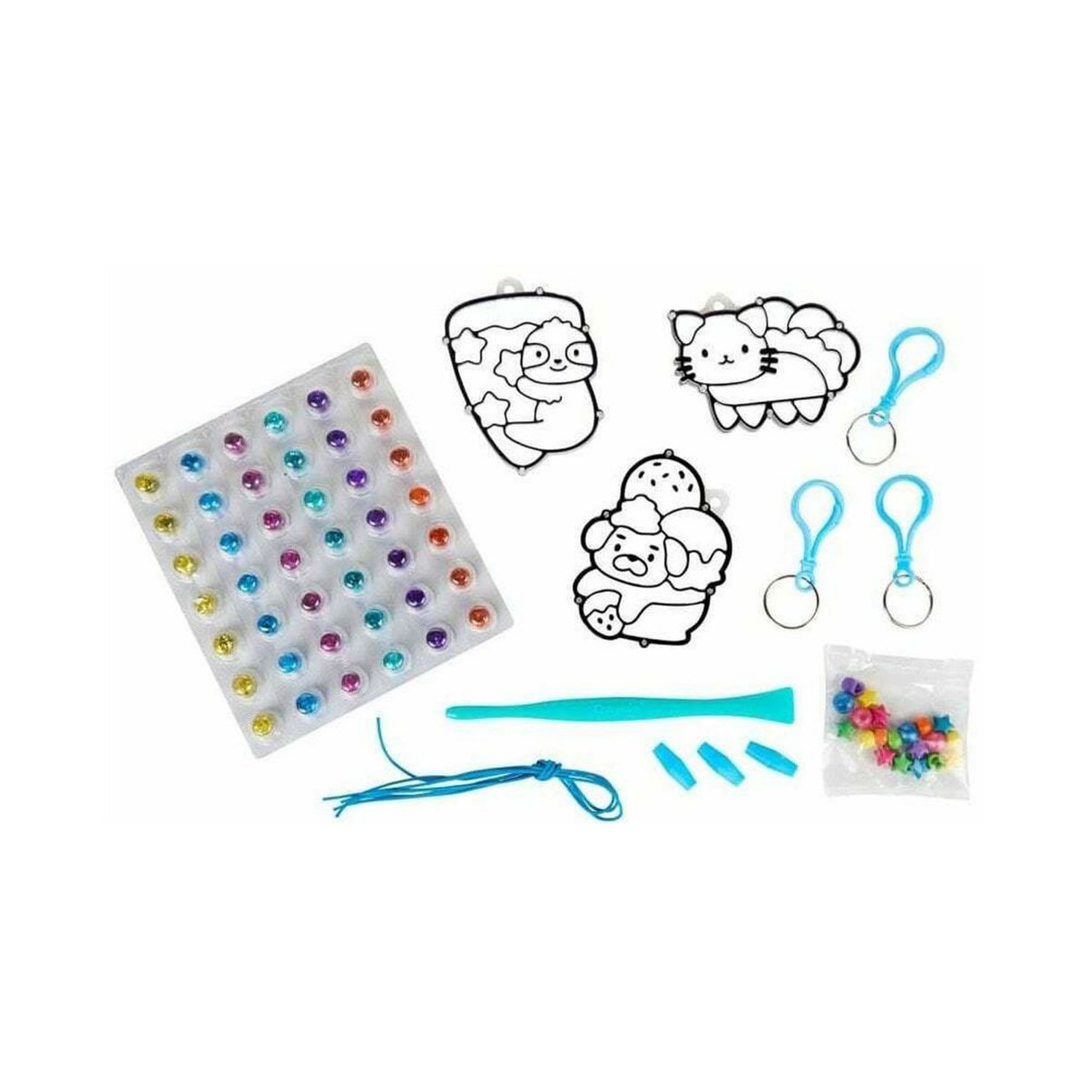 GOLIATH Loisirs créatives - Perles décoratives scintillantes Crayola : ensemble de porte-clés