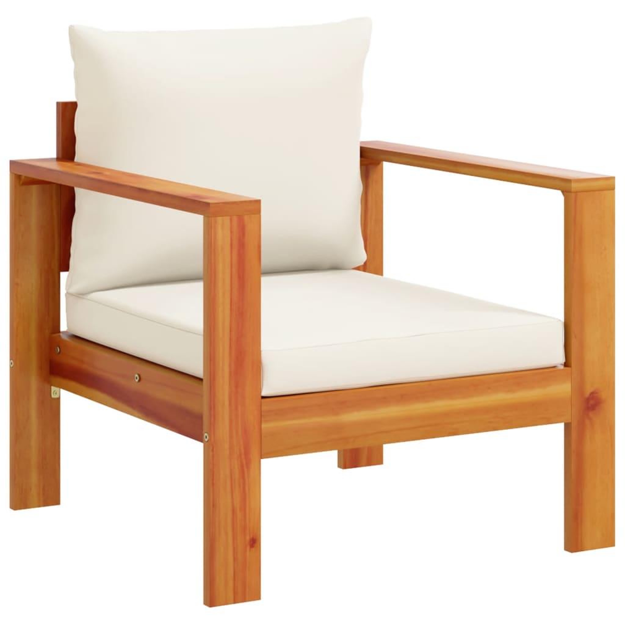 Voir la diapositive 2 : VIDAXL Chaise de jardin avec coussins bois massif d'acacia