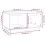 Voir la diapositive 6 : VIDAXL Table basse 80x50x40 cm Bois massif de pin