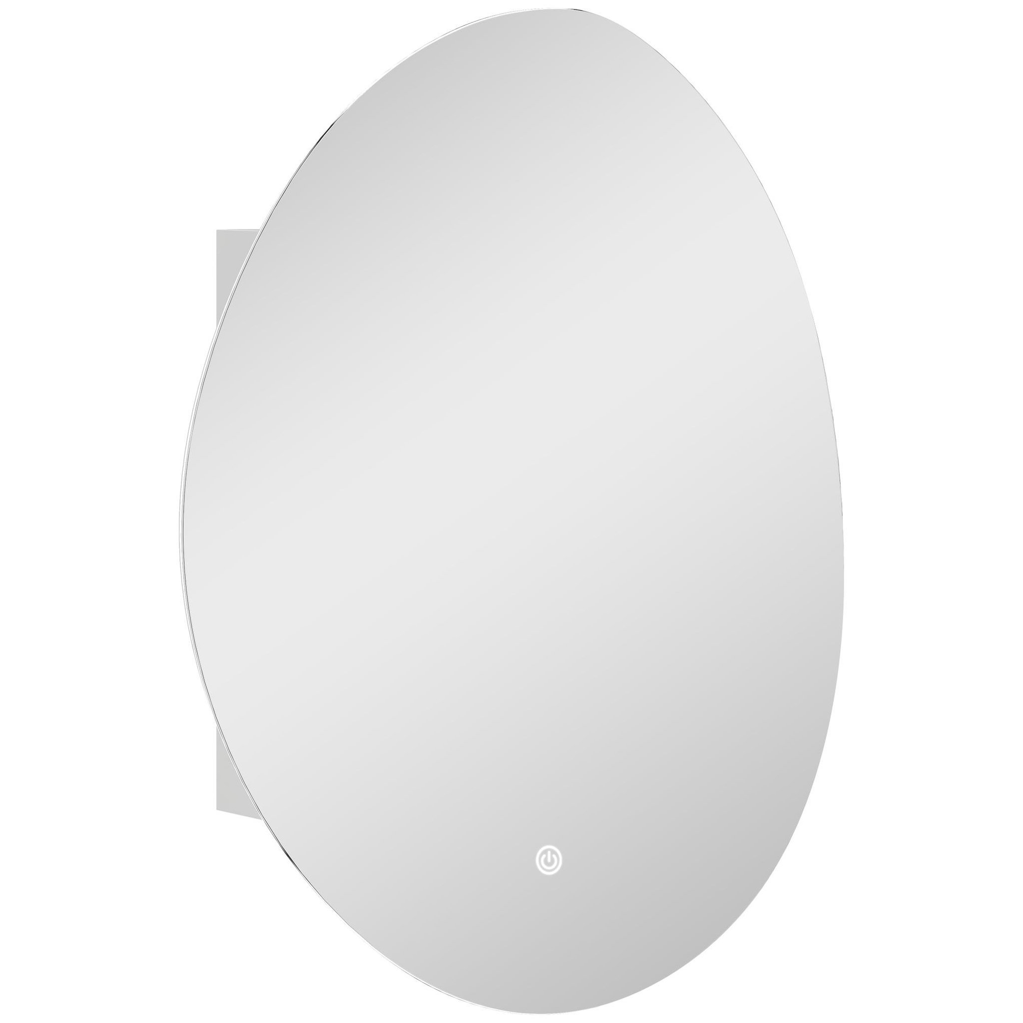 HOMCOM Armoire miroir organique led réglable salle de bain 2 étagères