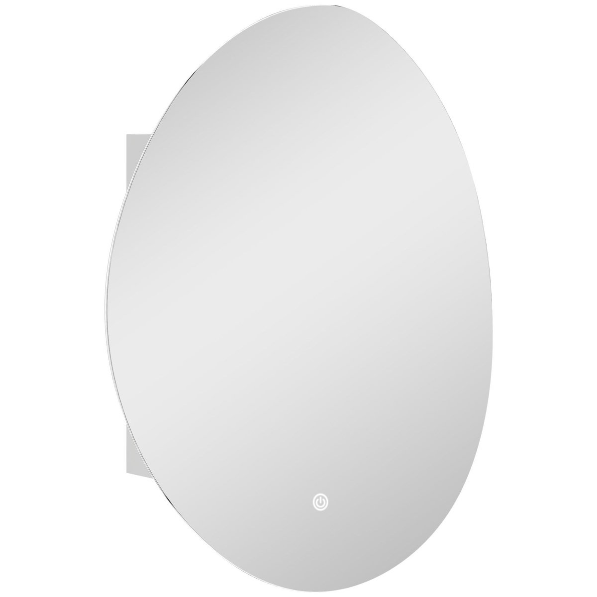 HOMCOM Armoire miroir organique LED réglable salle de bain 2 étagères