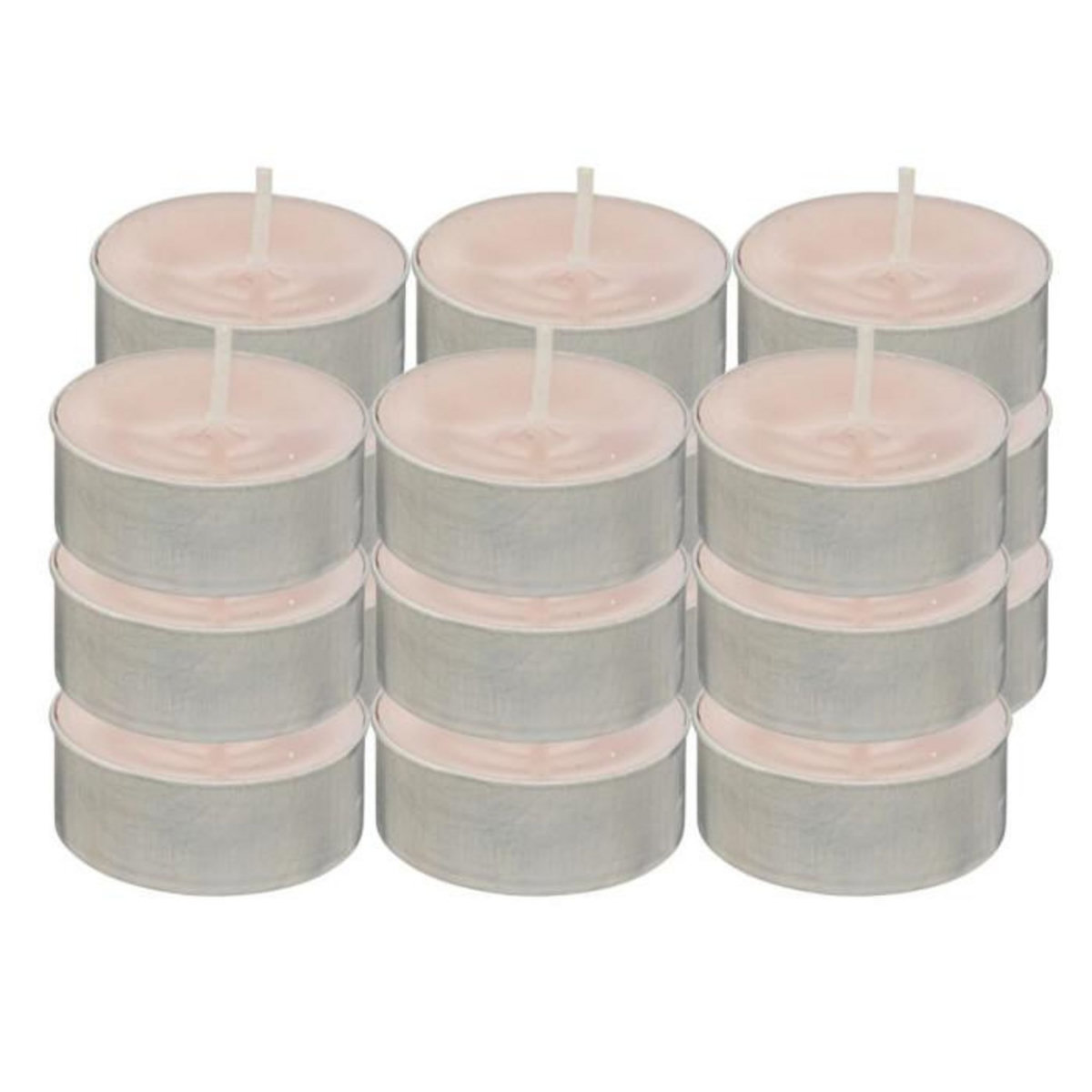 ATMOSPHERA Lot de 18 Bougies Chauffe-Plat  Hugo  3,7cm Rose