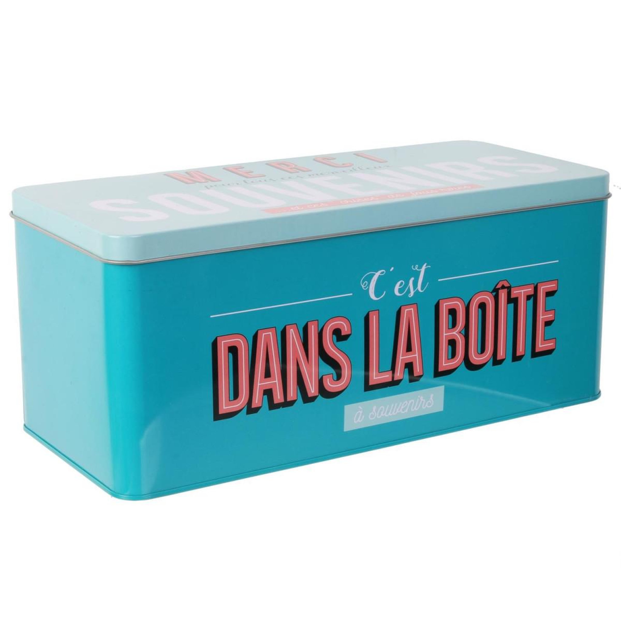 Voir la diapositive 2 : The Home Deco Factory Boîte de rangement  ma boîte à souvenirs  27cm bleu