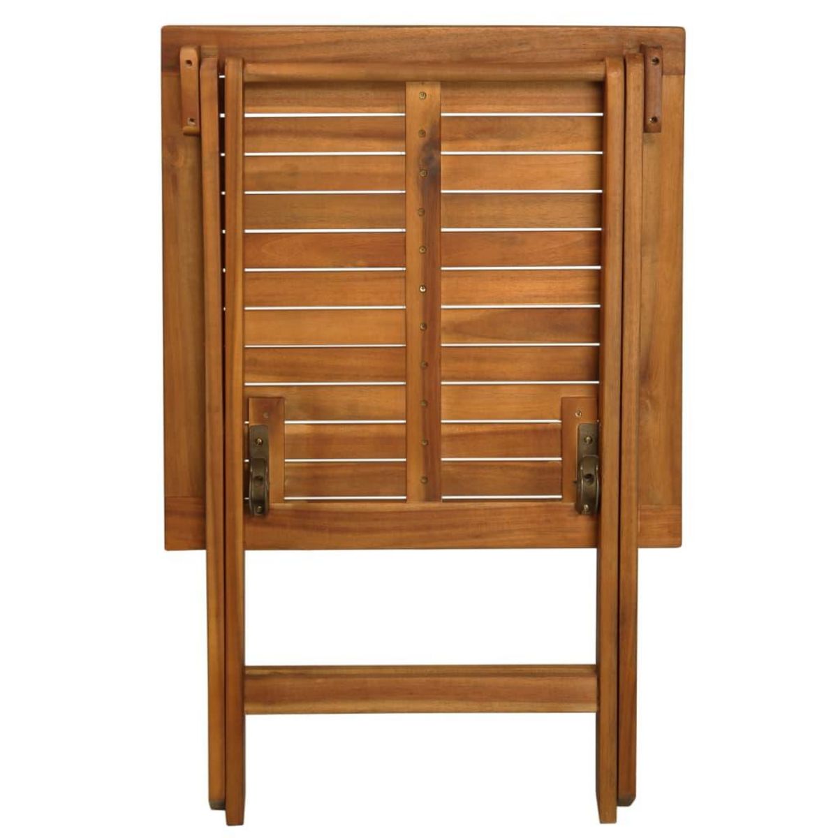 VIDAXL Ensemble de bistro pliable 3 pcs avec coussins Acacia solide