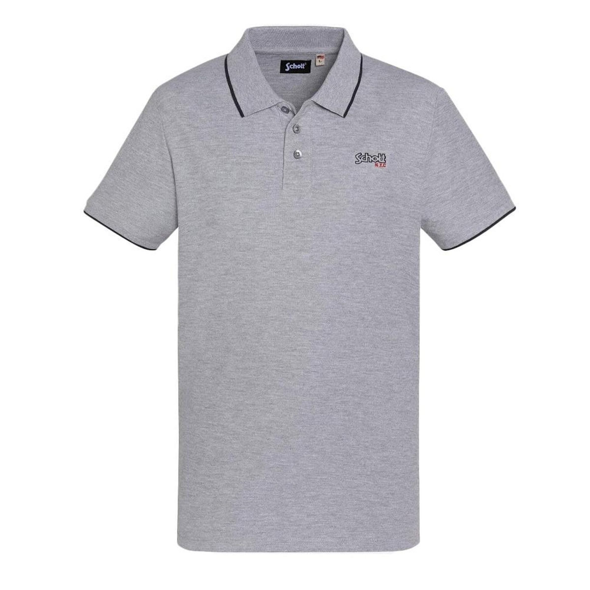Schott Polo Gris Homme Schott PAUL