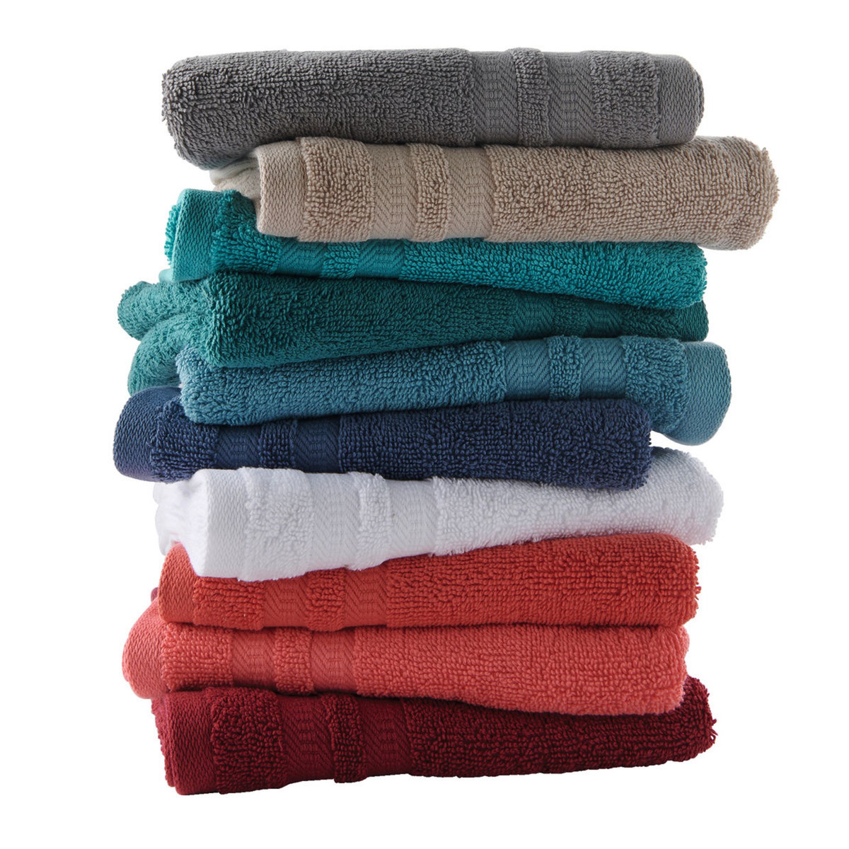 ACTUEL Lot de 2 gants de toilette uni en coton 450 g/m²