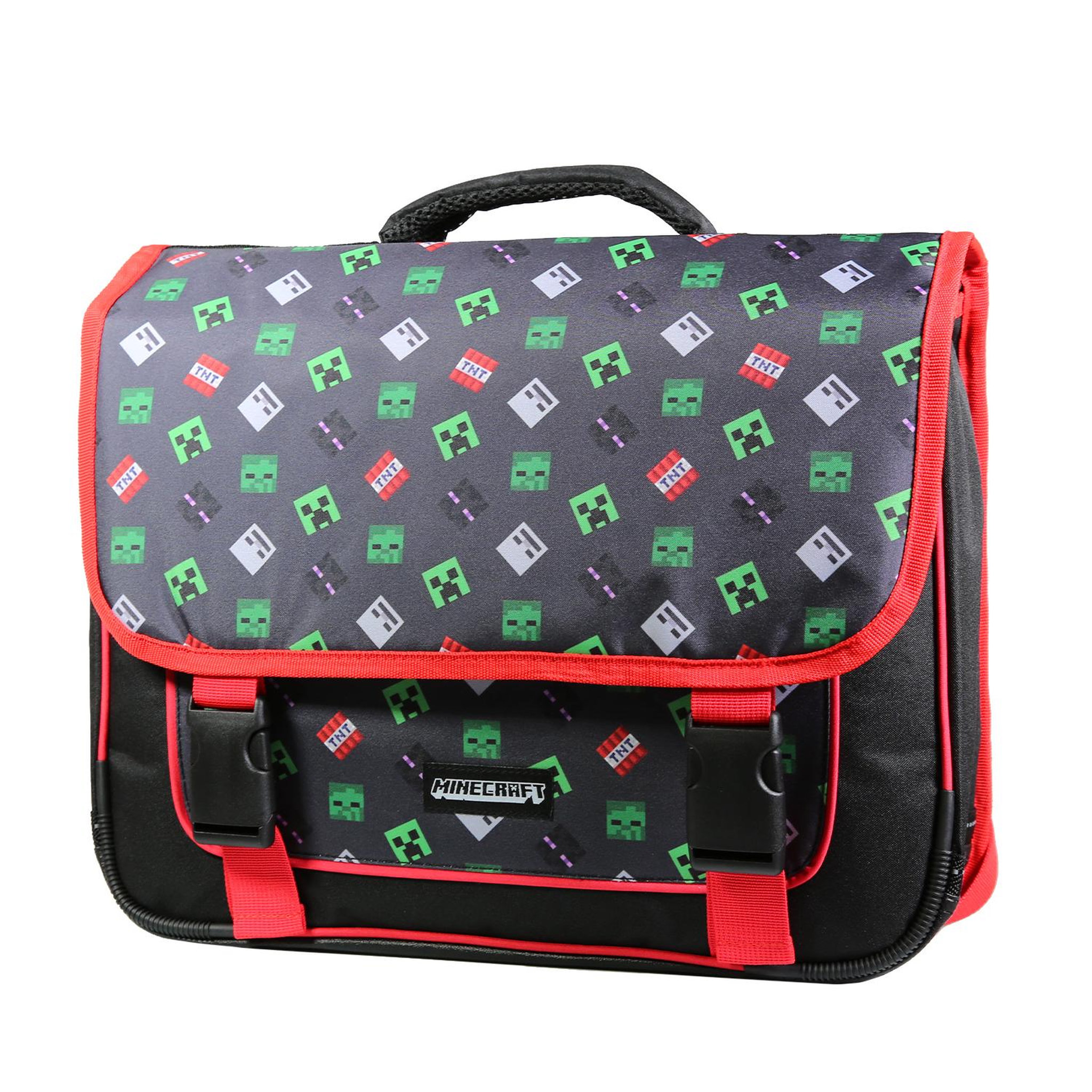 Voir la diapositive 2 : Bagtrotter BAGTROTTER Cartable 38 cm Minecraft Noir