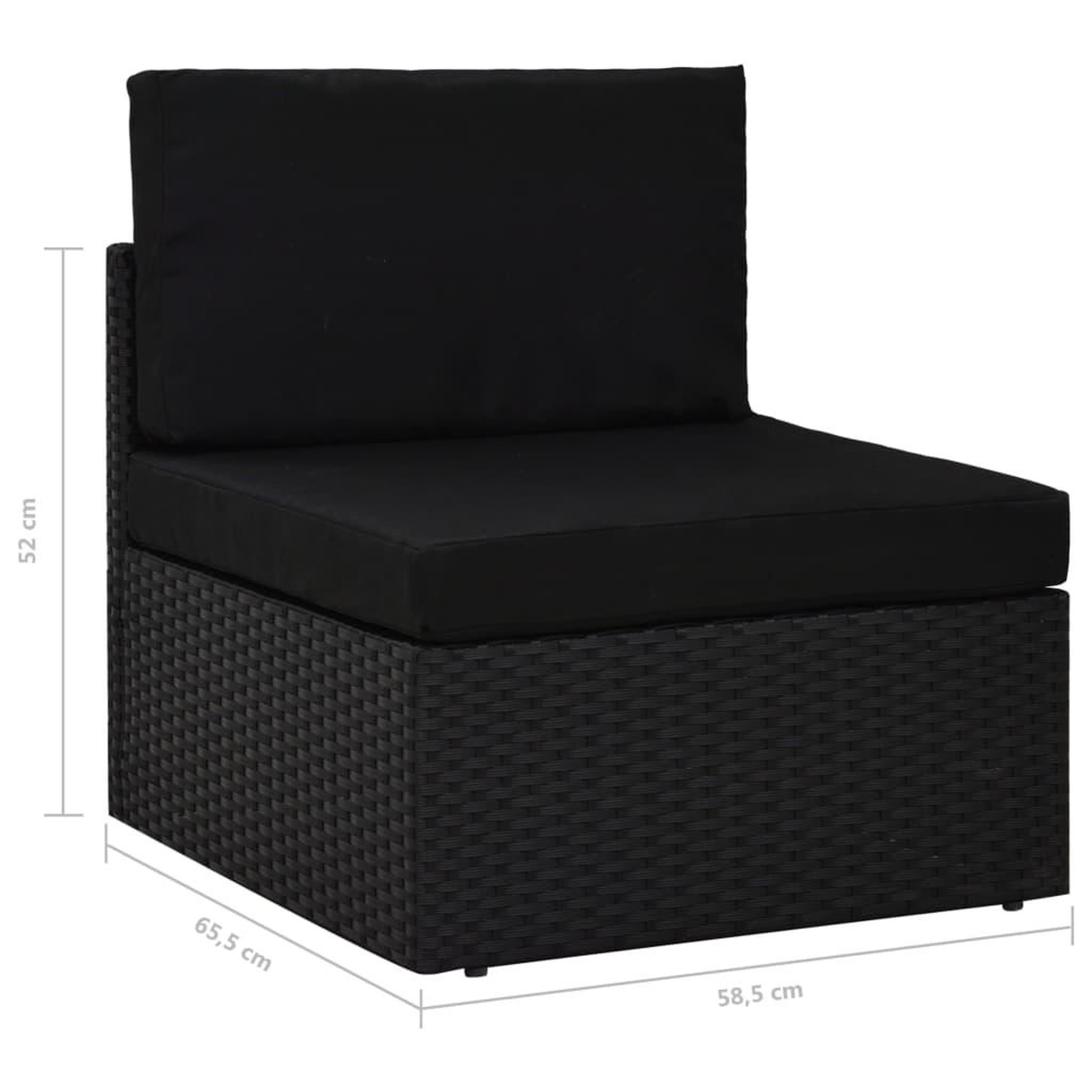 Voir la diapositive 6 : VIDAXL Salon de jardin 2 pcs Resine tressee Noir