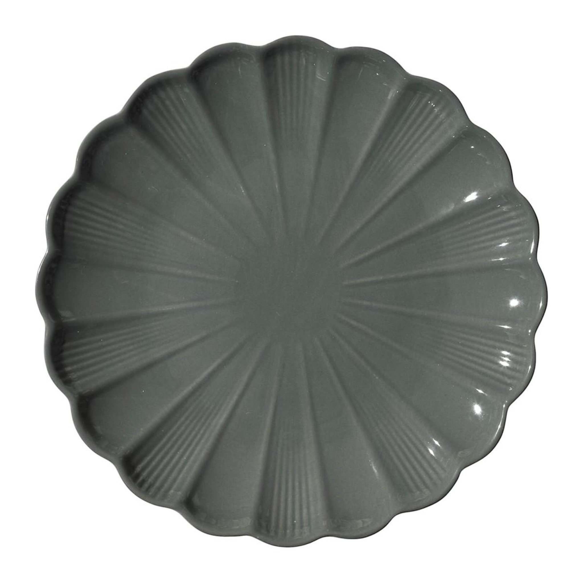 The Home Deco Factory Lot de 6 assiettes plates  calista  26cm gris