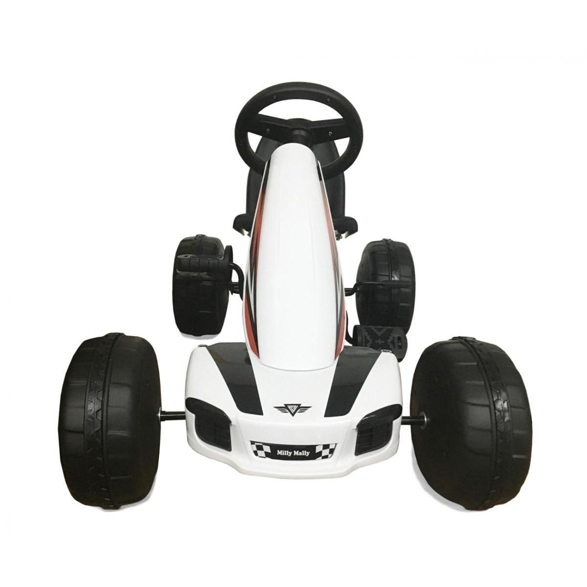 MILLY MALLY Kart à pédales Viper blanc