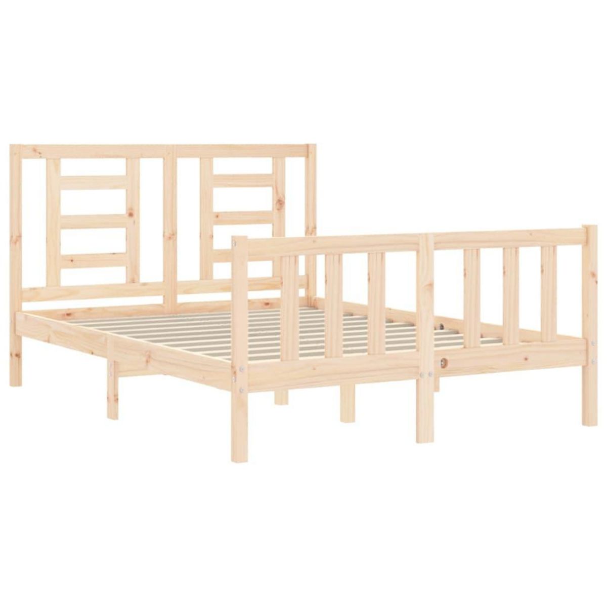 VIDAXL Cadre de lit sans matelas 140x190 cm bois de pin massif