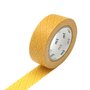Masking Tape (MT) Masking tape orange fleurs jaune - 1,5 cm x 7 m