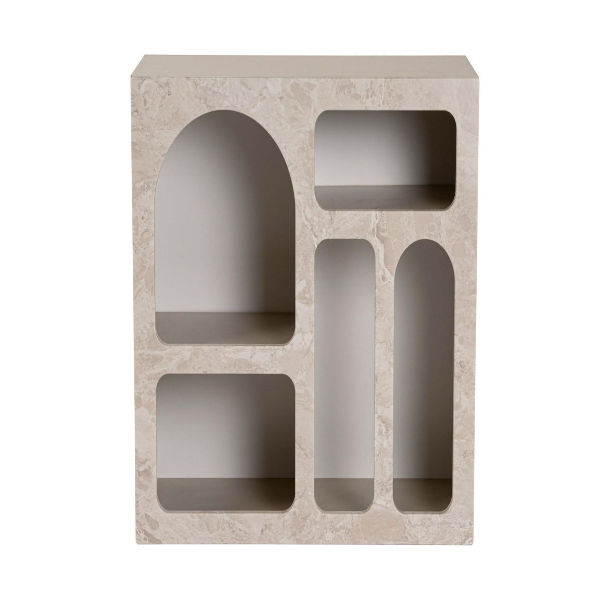 Habitat et Jardin Buffet en bois  Lessa  - 80 x 37 x 74 cm - Travertin