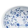 Voir la diapositive 5 : VIDAXL Vasque a poser blanc et bleu rond Φ41x14 cm ceramique