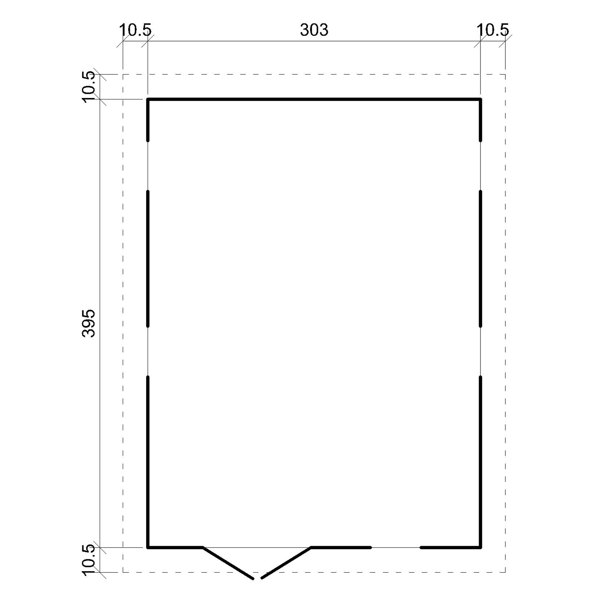 Voir la diapositive 5 : TIMBELA Abri de Jardin en Bois - H226x324x416 cm/12 m² M336