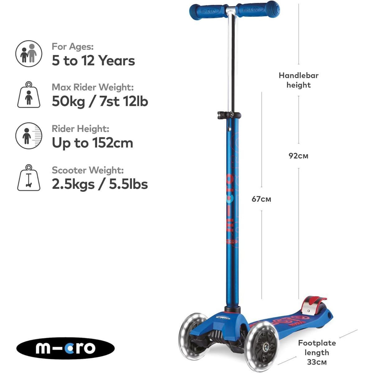 Micro Maxi  Deluxe - Bleu LED