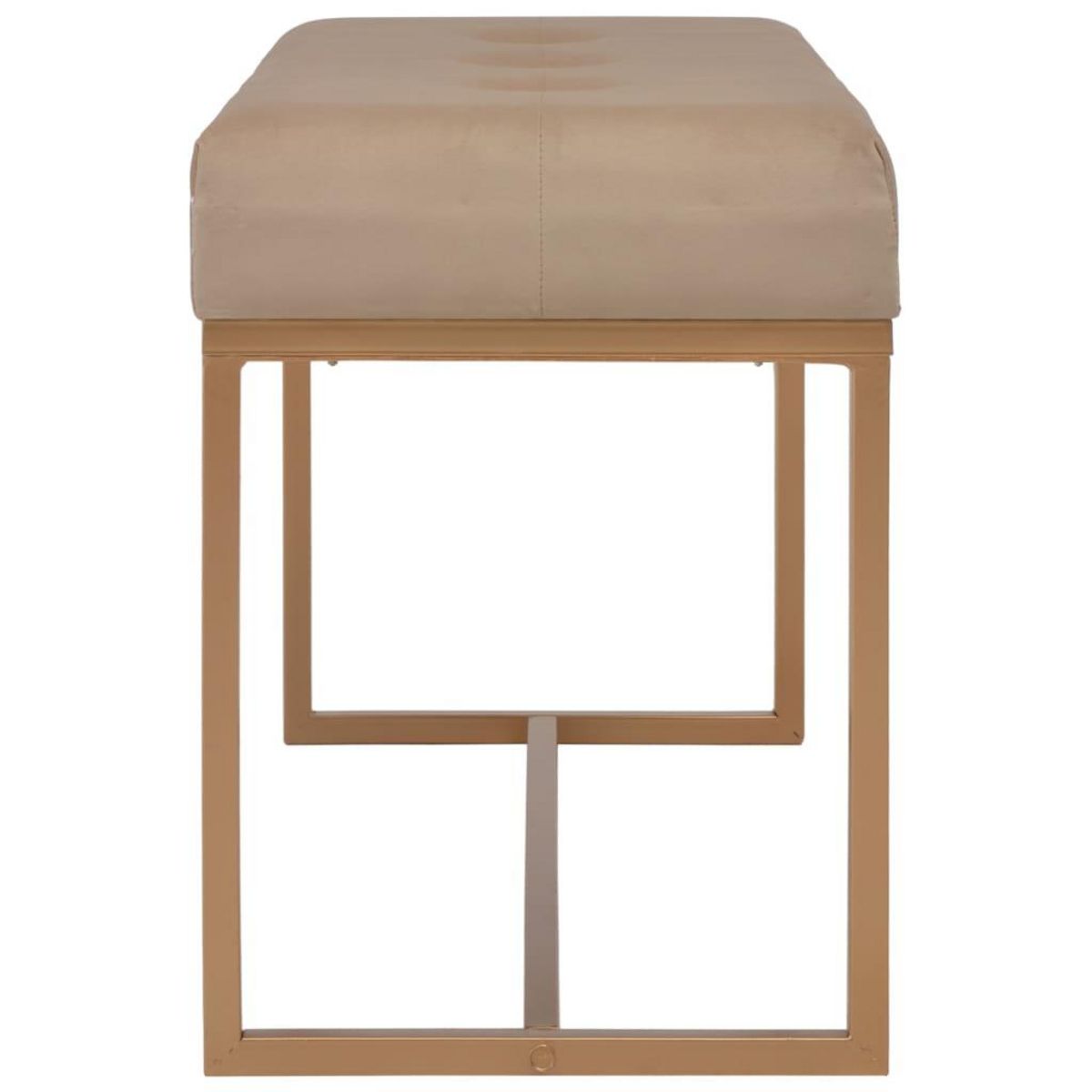VIDAXL Banc d'entree beige 80 cm velours