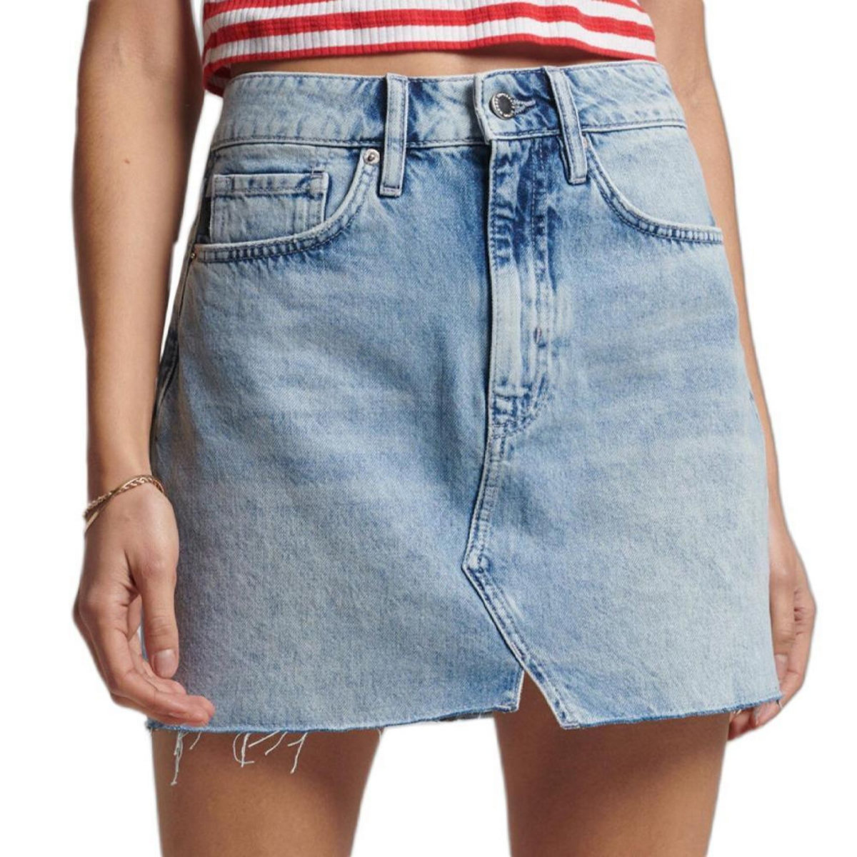 SUPERDRY Jupe en jean  Clair Femme Superdry Mini Skirt