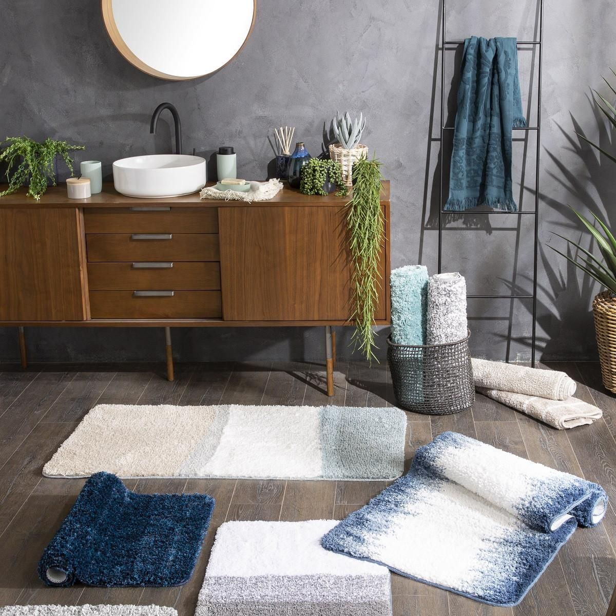 GUY LEVASSEUR Tapis de bain déco en polyester 60x120cm