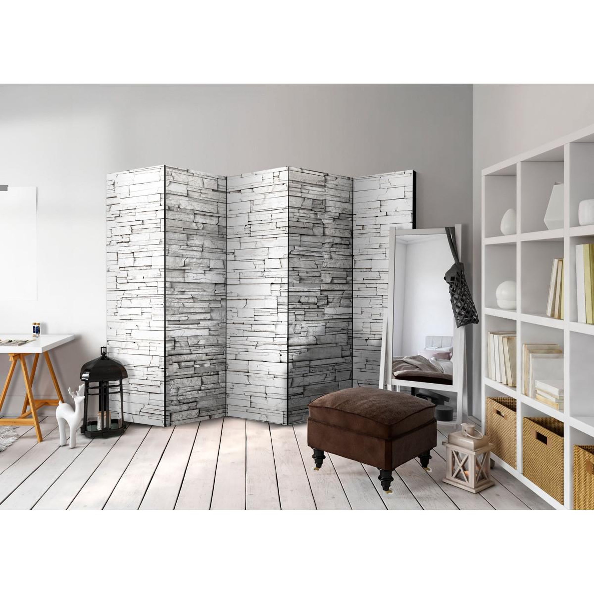 Voir la diapositive 2 : Paris Prix Paravent 5 volets  white spell  172x225cm