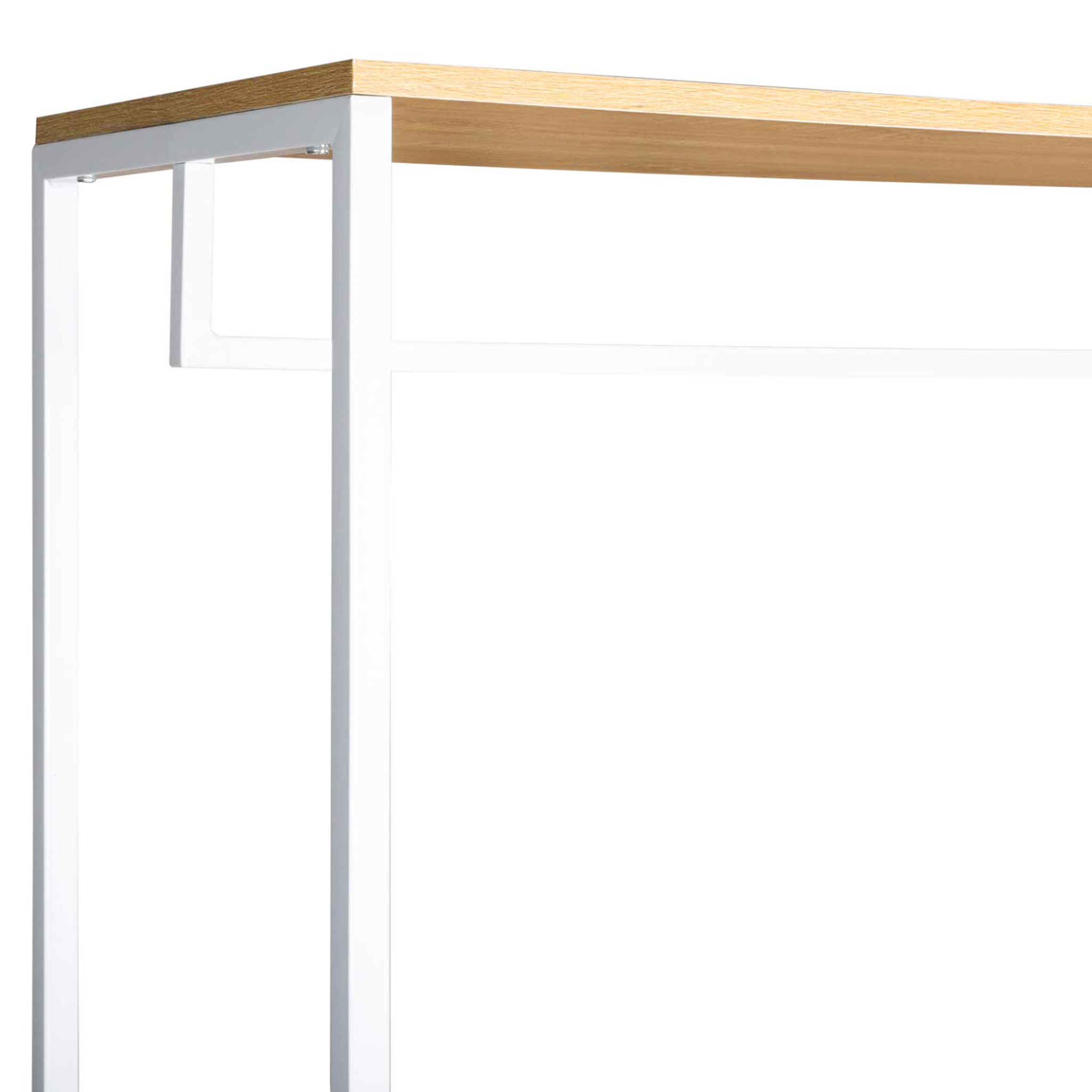 Voir la diapositive 6 : ID MARKET Dressing large l. 100 cm detroit design industriel bois et métal blanc
